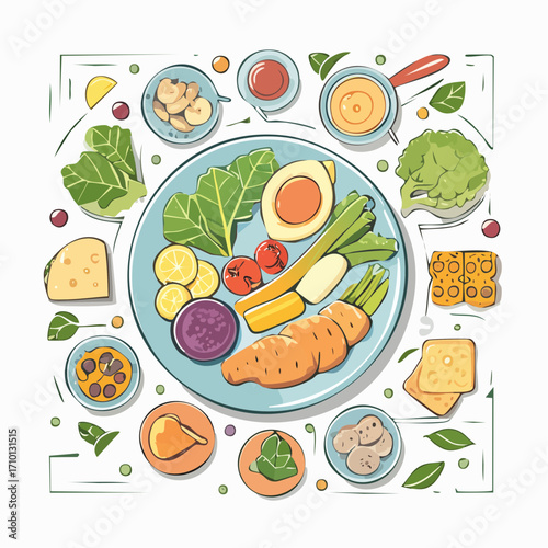 Healthy Meal Plan: Colorful Vegetables and Grains