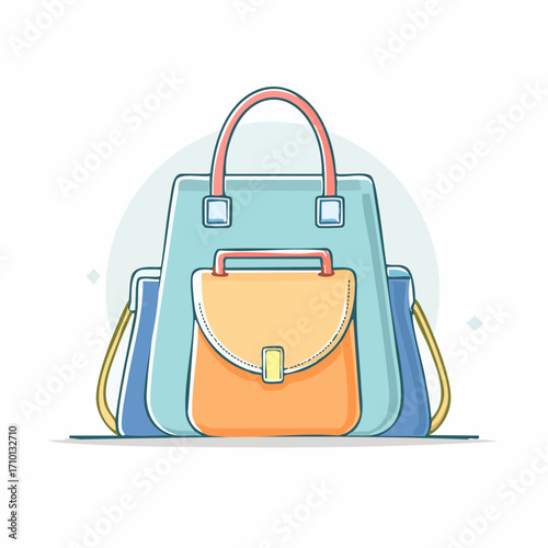 Pastel Handbags Fashion Illustration