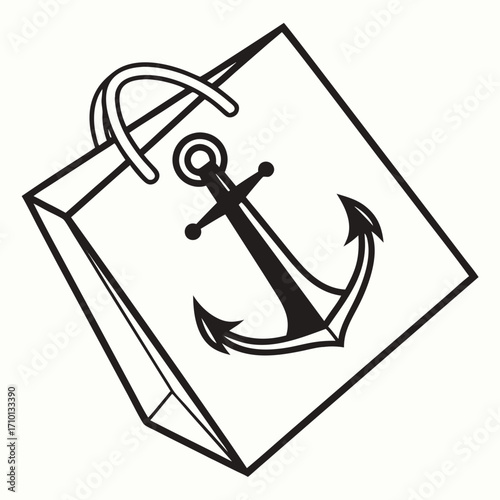 Nautical Gift Bag Graphic Design