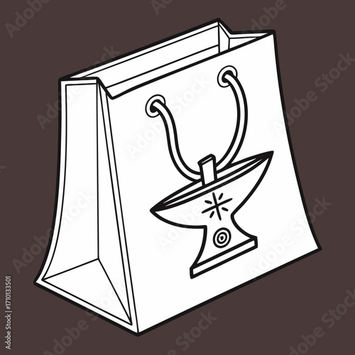 Stylish Shopping Bag with Anvil Design for Blacksmithing Enthusiasts