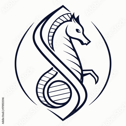 Elegant Seahorse Logo Design for a Unique Brand Identity