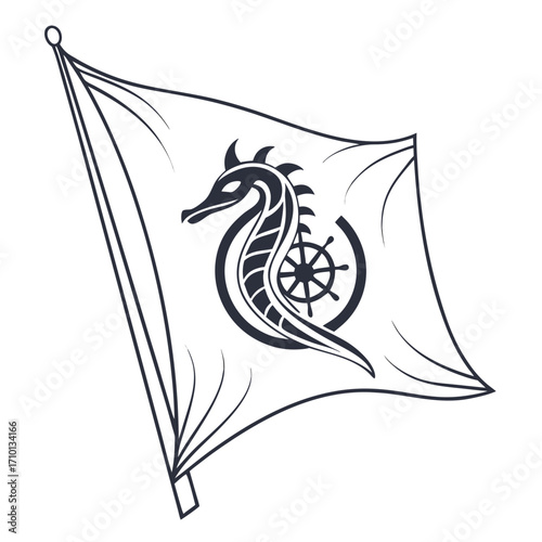 Seahorse Flag A Nautical Emblem for Sailing Adventures
