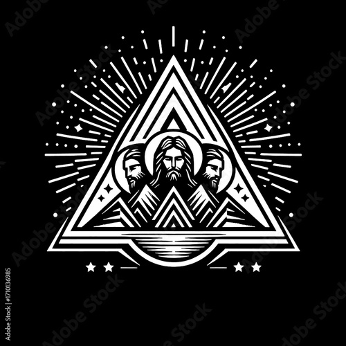 trinity silhouette vector