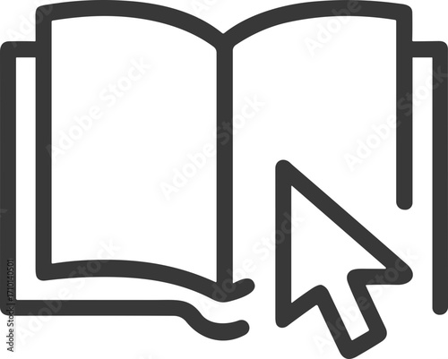 E-learning or interactive textbook icon