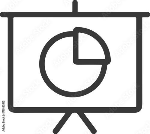 Business presentation or chart display icon