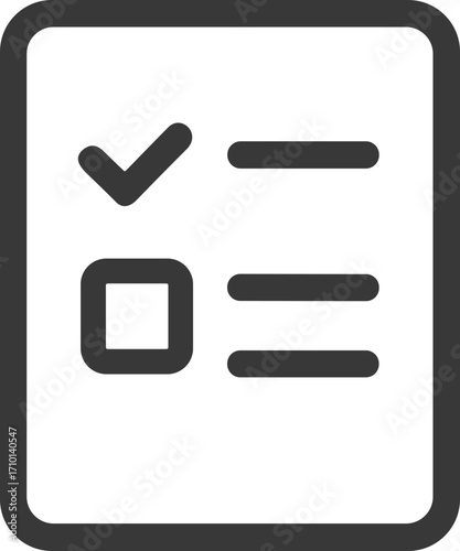 Survey or poll form selection icon