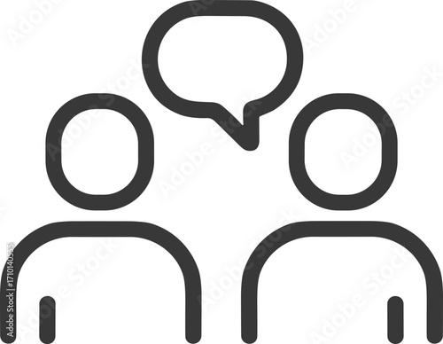 People talking or collaboration discussion icon