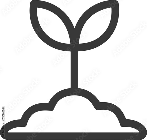 Plant growth or environmental sustainability icon