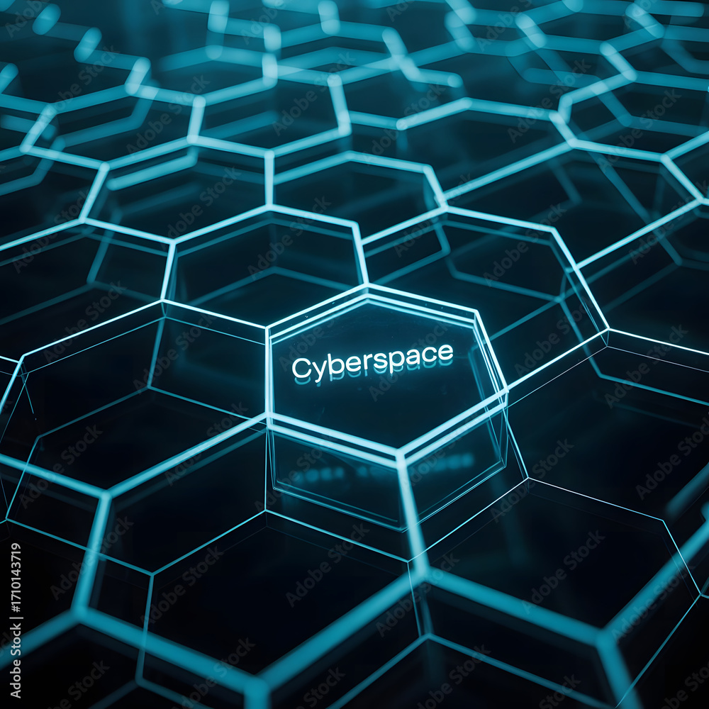Fototapeta premium Digital Network Cyberspace Concept