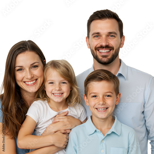 Wallpaper Mural Family of Four Embracing – Warmth, Love, and Timeless Togetherness Torontodigital.ca