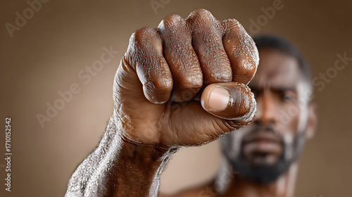 A Raised Fist Symbol of Unity and Strength