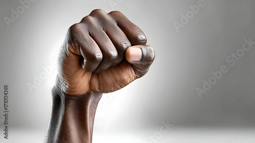 A Raised Fist Symbol of Unity and Strength
