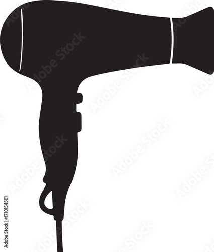 hair dryer silhouette vector