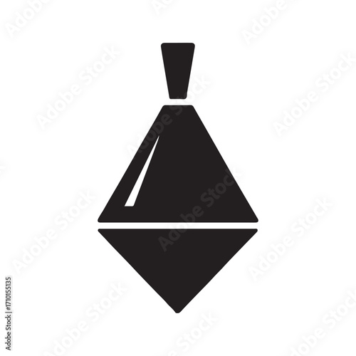 Professional solid plumb bob device icon