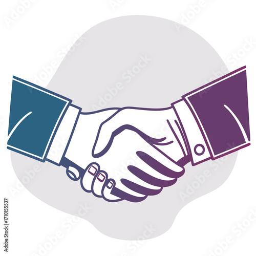 3d gradient business handshake deal icon