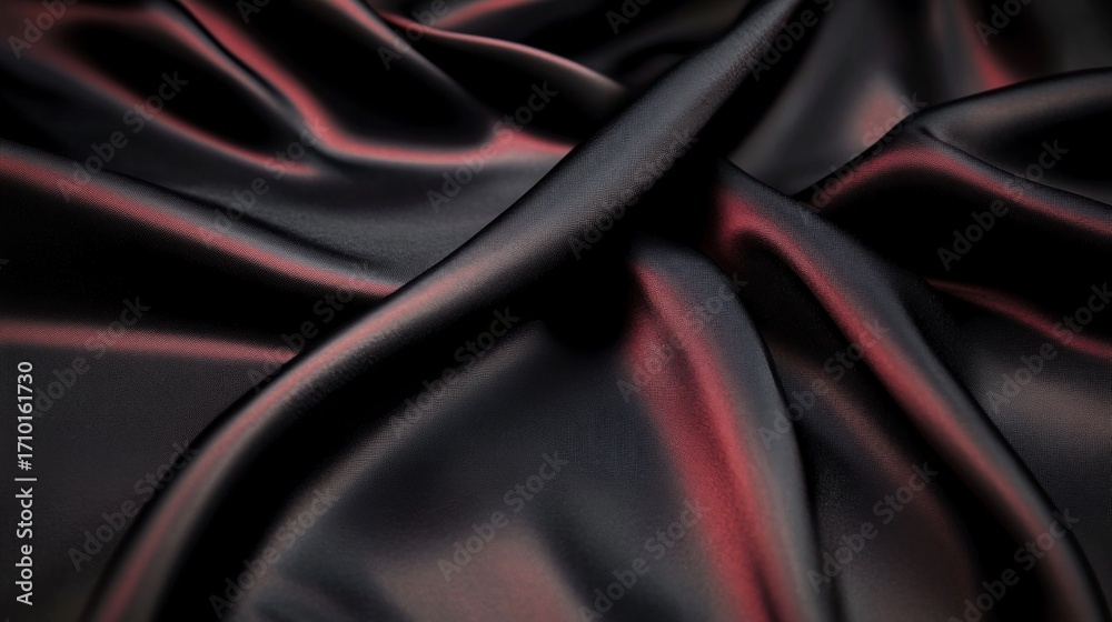 Fototapeta premium Luxurious Abstract Black and Red Background Elegant Waves of Texture Creating Rich Visual Appeal
