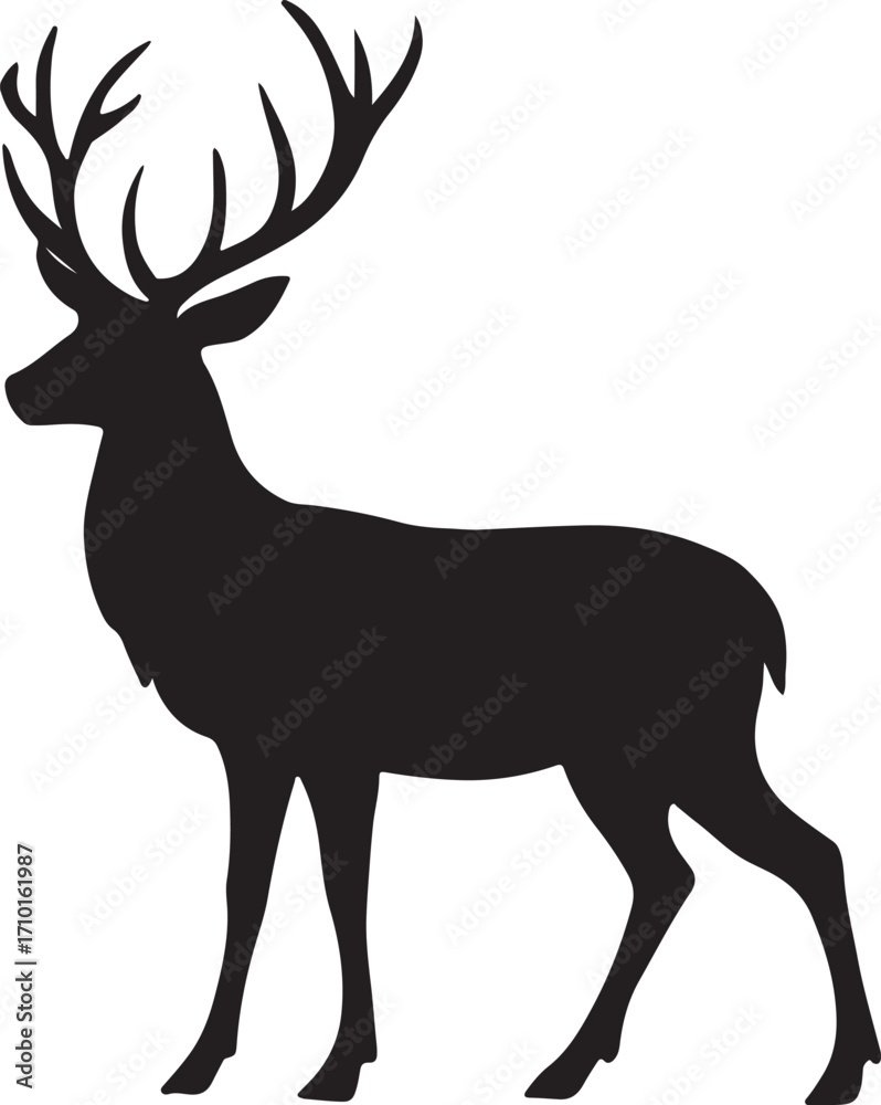 Obraz premium deer silhouette vector