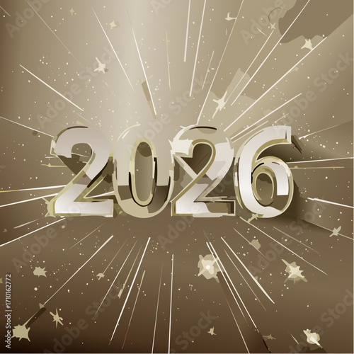 Festliches Neujahrs-Design 2026