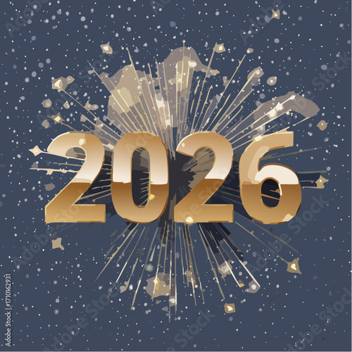 Festliches Neujahrs-Design 2026