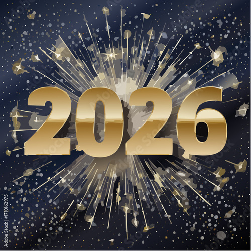Festliches Neujahrs-Design 2026
