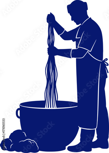 indigo dyers ritualancient craft, deep hues, timeless tradition, isolated on transparent background