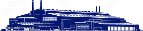 majestic industrial complex a blueprint of modern manufacturing, isolated on transparent background