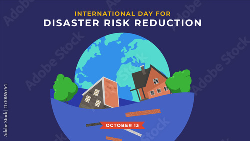  International Day for Disaster Risk Reduction flyer illustration