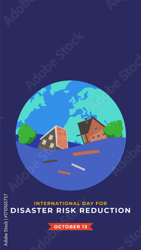  International Day for Disaster Risk Reduction flyer illustration
