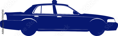 police cruiser silhouette law enforcement, security, and urban justice, isolated on transparent background