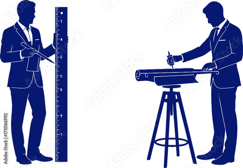 precise blueprints architects measuring and designing the future, isolated on transparent background