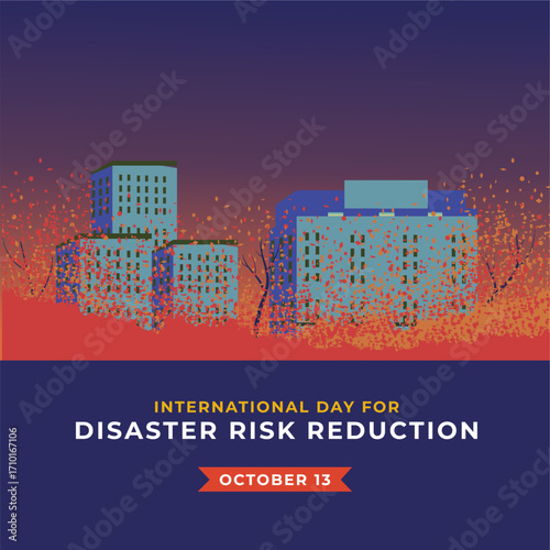  International Day for Disaster Risk Reduction flyer illustration
