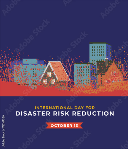  International Day for Disaster Risk Reduction flyer illustration