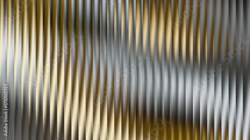 Abstract background with vertical lines and blurred effect in silver and gold colors