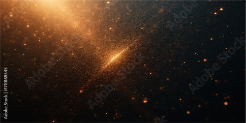 Bright star-filled galaxy space background with glowing particles