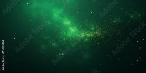 Abstract blue background with glowing particles stars and cosmic motion