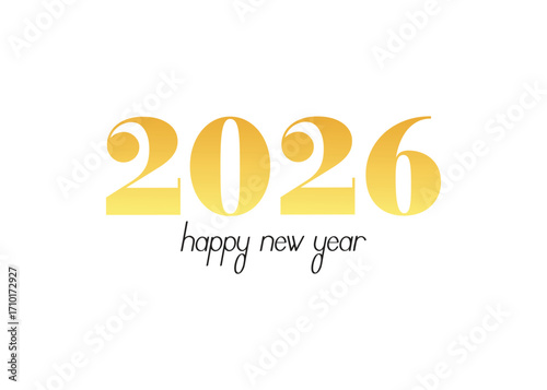 Happy New Year 2026 Number Typography Design. vector illustration sign and symbol art. graphics holiday celebration for new year party elements. 