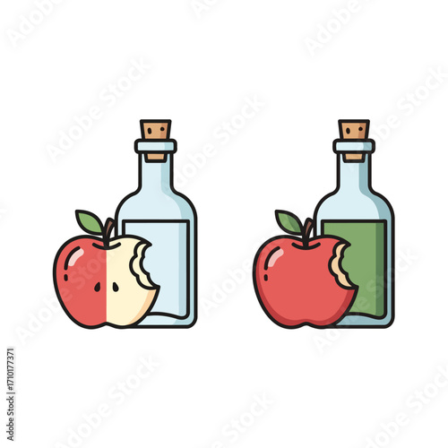 Healthy and unhealthy food and drink concept