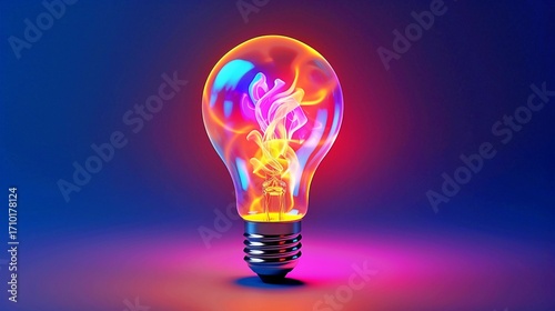 カラフルに光る電球