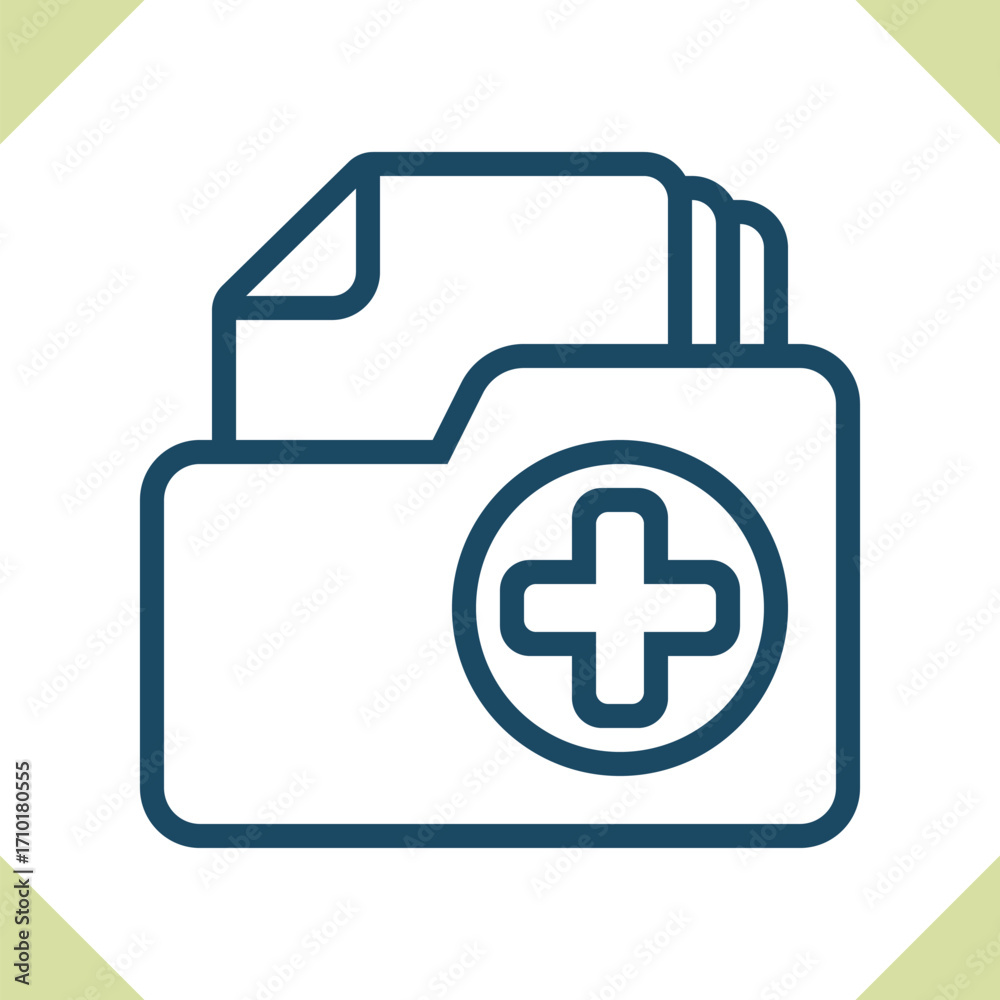Obraz premium Medical File Icon