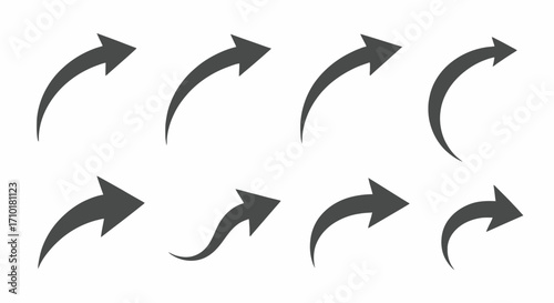 Arrow Icons Vector Set Simple Graphic Symbols for Navigation and Direction