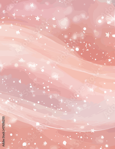 Abstrakter Rosa Hintergrund mit weichen Wellen und Glitzerpartikeln