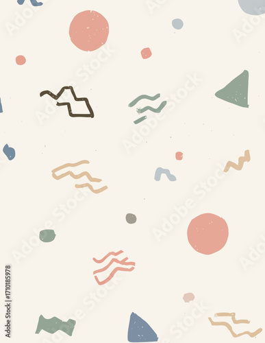 Spielerisches geometrisches Muster im Vektorstil