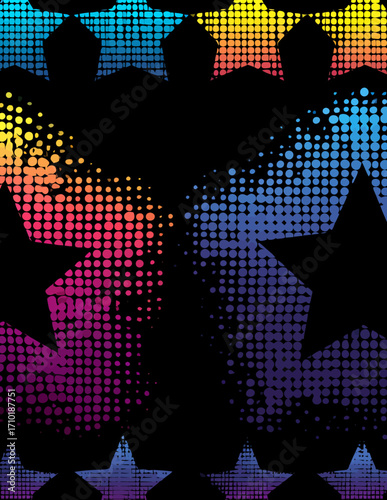 Abstrakte Halbton-Sternen-Hintergrundgrafik