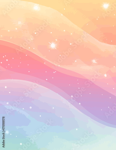 Pastellfarbener Regenbogen-Gradient, Vektor-Stil, sanfter Verlauf