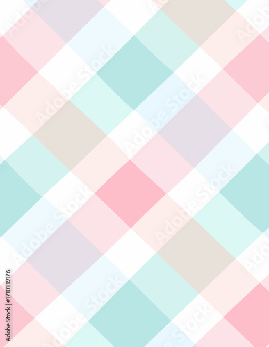 Pastellfarbenes Rautenmuster, Vektor-Hintergrund, zartes Design