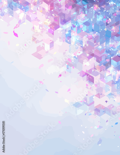 Abstrakter Vektorhintergrund mit Pastellfarben und geometrischen Formen