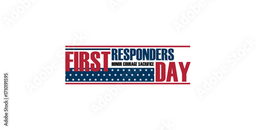 first responders holiday concept vector