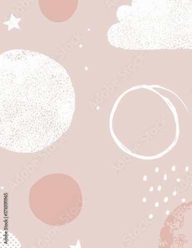 Abstrakter Pastellrosa Hintergrund mit organischen Formen