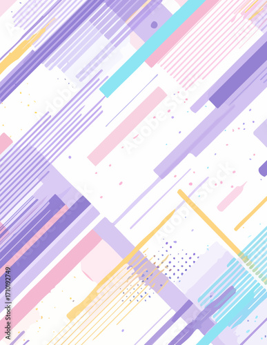 Abstraktes geometrisches Muster, Vektor-Stil, Pastellfarben