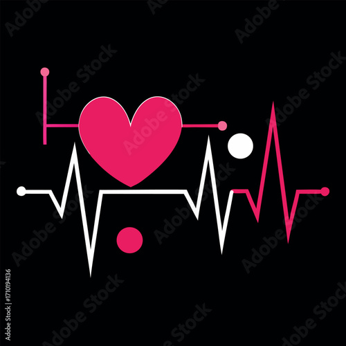 Collection of electrocardiogram ecg lines and waveforms